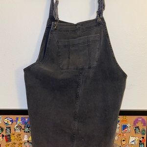 Black overall dress